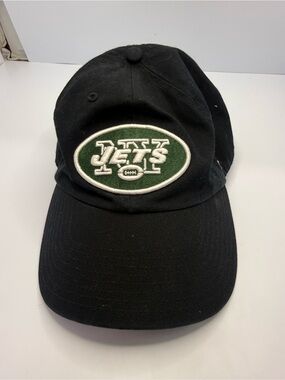 47 Black Cap with Green New York Jets Tab